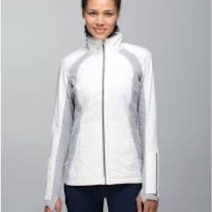 Lululemon Rebel Runner Jacket Ghost Hyper Stripe Heathered Slate Ghost